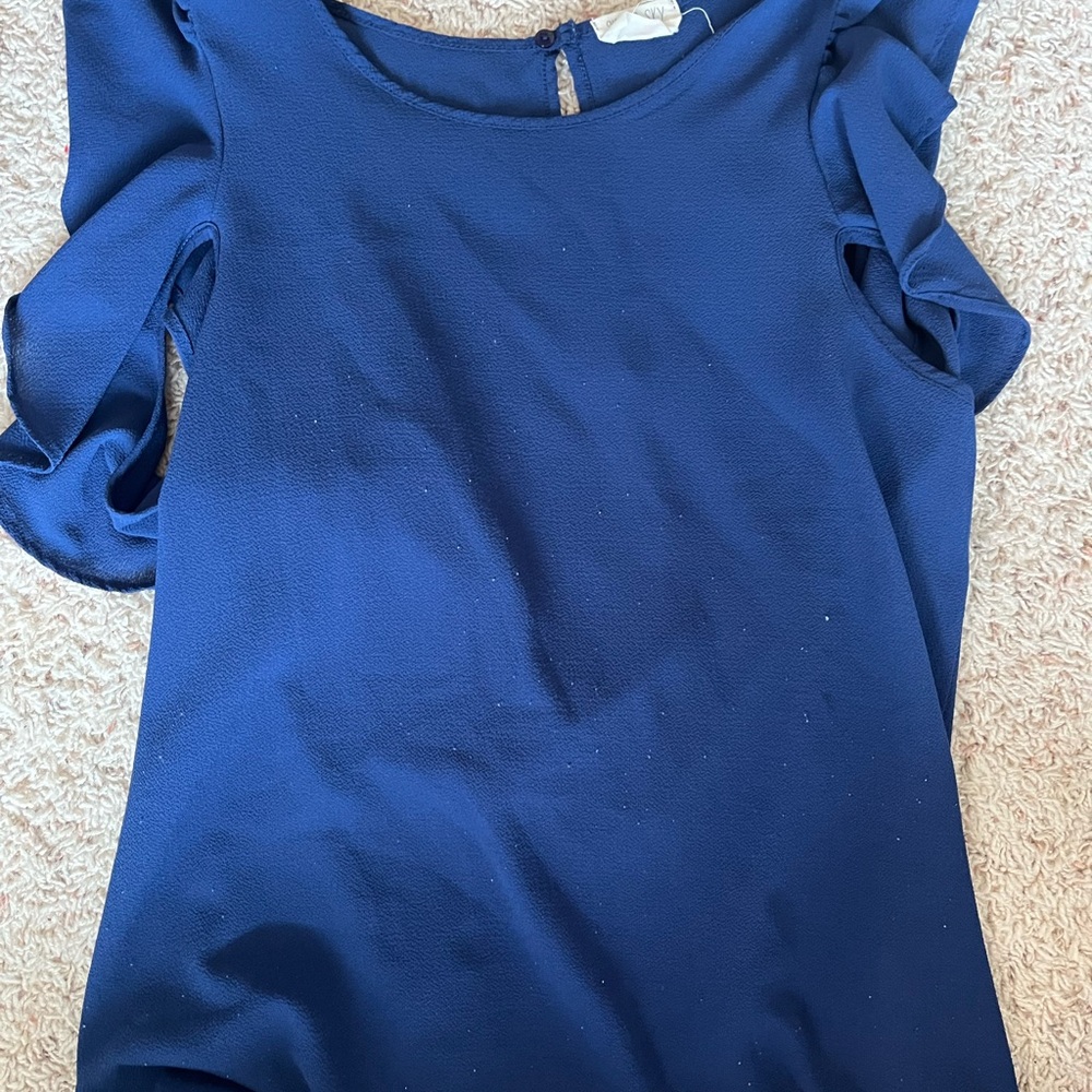 Elegant Navy Blue Women's Top